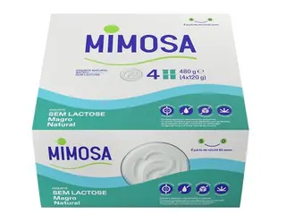 IOGURTE MIMOSA SEM LACTOSE MAGRO NATURAL 4X125G