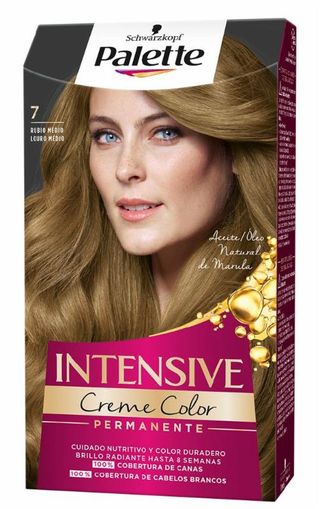 Coloración Permanente Rubio Medio Toffee En Crema De Color Nº 7 Palette Intensive 115 Ml