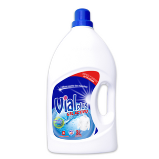 Detergente Vialplus Líquido Gel Activo 42 Lavados 3L