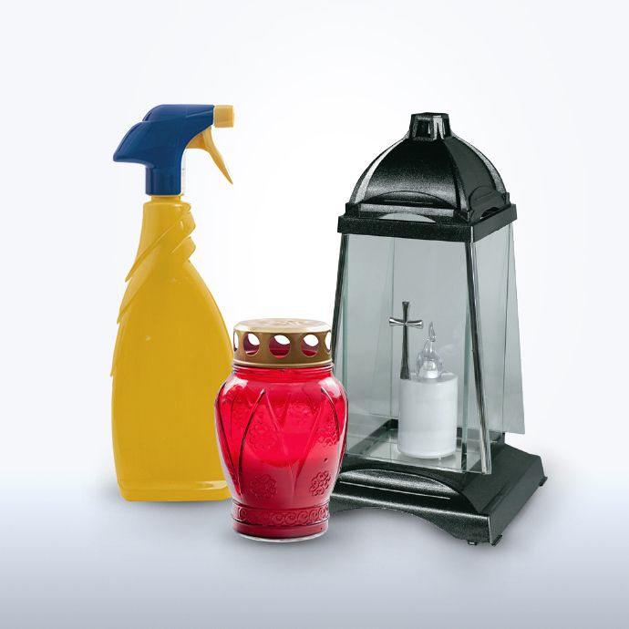 Znicze i czyszczenie nagrobków