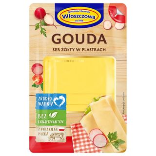 Włoszczowa Ser gouda plastry, 400 g