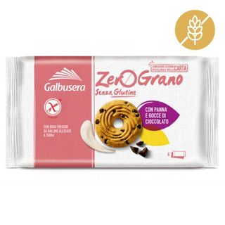 Galbusera ZeroGrano Biscotti Con Panna E Gocce Di Cioccolato Senza Glutine 6x36,7g