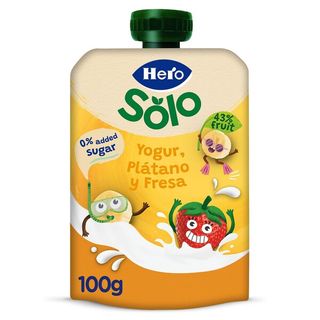 Yogur Con Plátano Y Fresa Hero Bolsa 100 G
