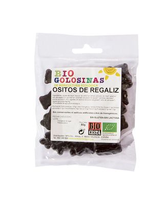Gominolas Bio Ositos de Regaliz 80g Bio Cesta