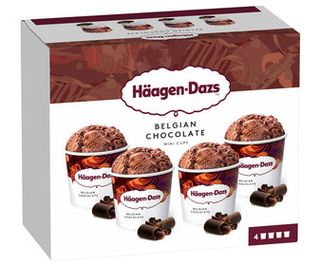 Mini Tarrinas de Helado de Diferentes Chocolates Häagen-Dazs 4 X 80 G.