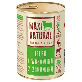 Maxi Natural Karma dla psa Jeleń i wołowina z żurawiną, 400 g