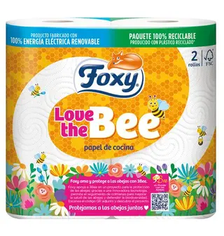 Papel De Cocina Foxy Love The Bee 2 Uds.