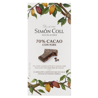 Chocolate Simon Coll 70% Con Nibs 85Gr.