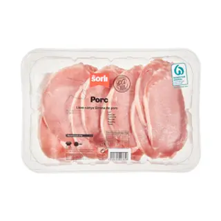 Lomo Cerdo Cortado Bandeja - Bandeja 400G Aprox. Sorli