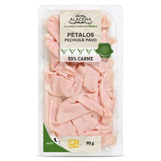 Pétalos Pechuga De Pavo 93% Carne Nuestra Alacena De Dia Sobre 90 G