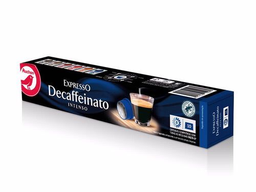 CAPSULAS CAFÉ AUCHAN COMPATÍVEL COM DELTA Q DESCAFEINADO INTENSO 10UN
