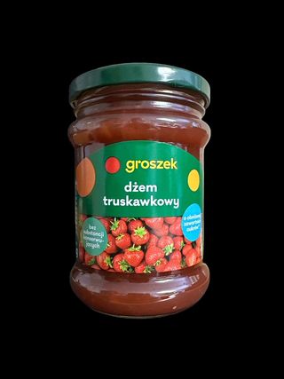 Dżem Truskawkwa Niskosłodzony Groszek 280g