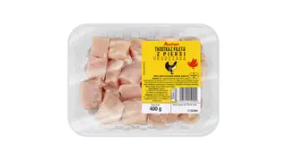 Auchan - Kostka z fileta z piersi kurczaka - 400 g
