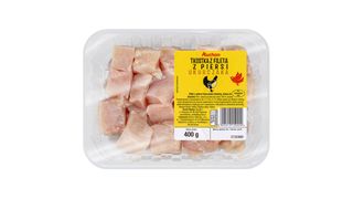 Auchan - Kostka z fileta z piersi kurczaka - 400 g
