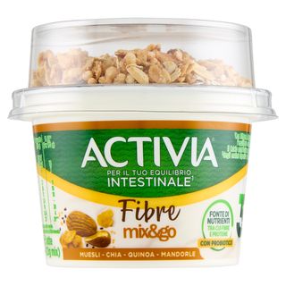 Activia Mix&Go Con Probiotico Bifidus, Yogurt Con Mandorle, Muesli, Chia E Quinoa 170G