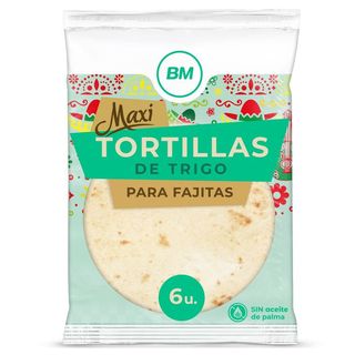 BM Maxi Tortillas De Trigo Para Fajitas 6 Unidades