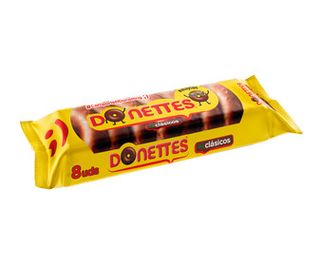 Rosquillas Clásicas Bañadas de Chocolate Donettes 8 Uds 171 G.