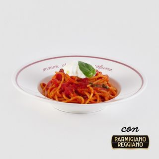 SPAGHETTI POMODORO E STRACCIATELLA