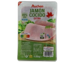 Jamón Cocido de Categoria Extra Cortado en Lonchas Alcampo 250 G.