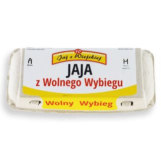 Jaja z wolnego wybiegu rozmiar M 10szt.