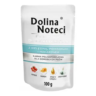Dolina Noteci Karma mokra dla psów z cielęciną, pomidorami i makaronem 100 g