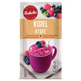 Bakello Kisiel o smaku owoców leśnych z kawałkami owoców, 30 g
