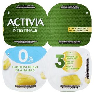 Activia 0% Grassi Ananas In Pezzi 4 X 125 G - 513697
