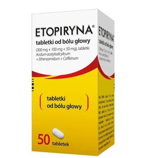 Etopiryna 300 mg + 100 mg + 50 mg 50 tabletek