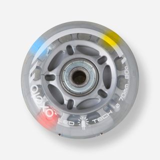 2 Ruedas Patines Niños Con Luz Oxelo 70 Mm 80A Para Fit3 Talla Única .