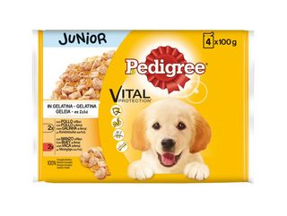 Pedigree Pollo Y Buey Con Arroz Gelatina En Bolsita Para Cachorros - Multipack 0.4Kg