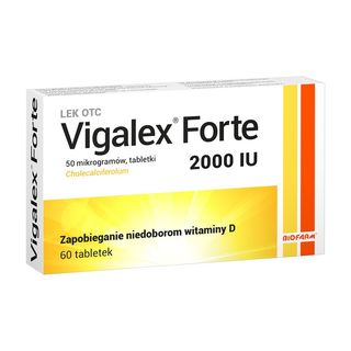 Vigalex Forte, 2000 IU, tabletki, 60 szt.