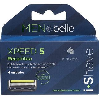 Recambio máquina afeitado 5 hojas MEN BY BELLE, 4 uds (26400267)
