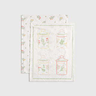 Set De Trapos De Algodón Estampados Florgu Verde 50x70 cm
