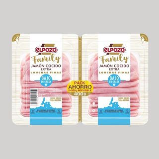 Jamon Cocido Extra Lonchas Finas Elpozo P-2X200Gr