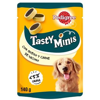 Pedigree Tasty Mini Snacks Sabor Queso Y Buey Para Perros 0.14Kg