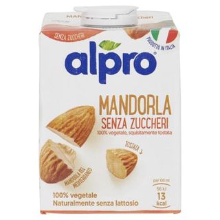 Alpro Mandorla Senza Zuccheri, Bevanda Alla Mandorla 100% Vegetale Con Vitamine B2, B12 E D, 500 Ml - 157919