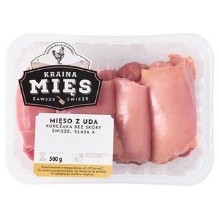 Kraina Mięs Mięso z uda kurczaka, bez skóry, opak. ok. 500 g