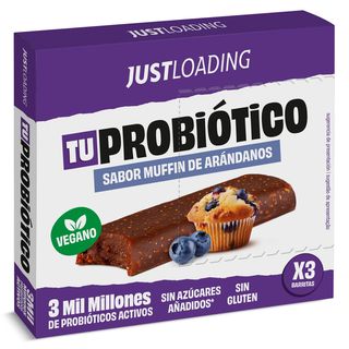 Barritas Energéticas Sabor Muffin De Arándanos Con Probióticos Just Loading Caja 105 G