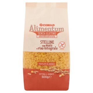 CONAD Alimentum Senza Glutine Stelline con mais e riso integrale 500 g - 8003170082595
