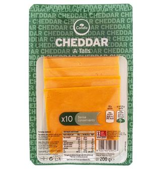 Queso Condis Cheddar Lonchas 200 G