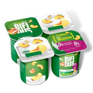 Bífidus Con Melocotón Doble 0% Dia Pack 4 X 125 G