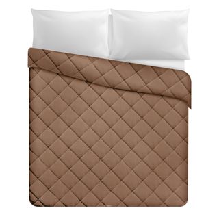 Trapunta matrimoniale invernale - velluto marrone