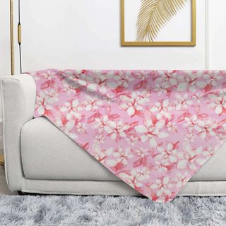Coperta 125x155 cm - Design fiori rossi