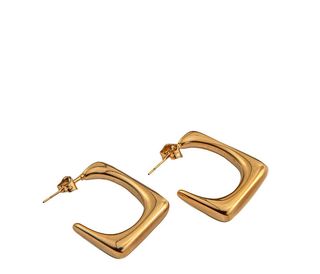 LIFE Kolczyki kwadrat E52, kolor złota, rozm. M