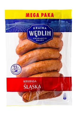 Kraina Wędlin MEGA PAKA Kiełbasa śląska kg ok. 1.1 kg