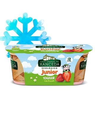 Yogur cremoso junior con fresas 2uds Casa Grande De Xanceda