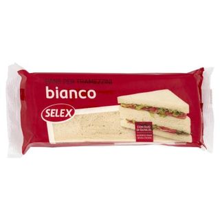Selex Pane per Tramezzini Bianco con Olio di Semi di Girasole Alto Oleico 250 g