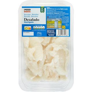 Bacalao Desalado Desmigado Eroski Basic, Bandeja 250 G (26141564)
