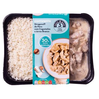 Strogonoff de Peru com Cogumelos e Arroz Cozinha Continente (emb. 350 gr)