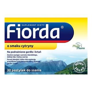 Fiorda o smaku cytrynowym 30 pastyl. 